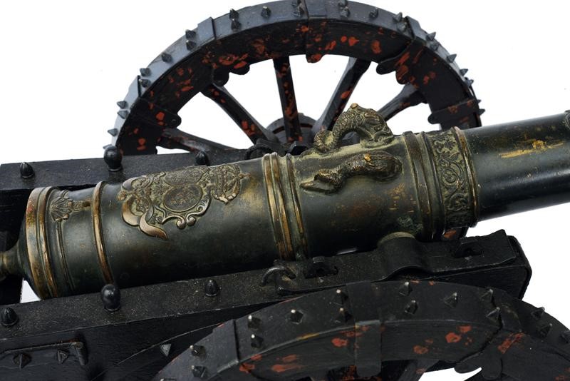 Modello di cannone in bronzo con le armi di Elisabetta Farnese, regina consorte di Spagna, Prima ...