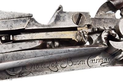 James Reid, Revolver Knuckle-Duster calibro 32 'My Friend', metallo argentato, terzo quarto del X...