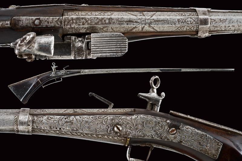 A fine antique 18th Century French Flintlock Blunderbuss, signed