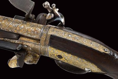 Accendiesca a pietra focaia, ottone e ferro, 1800 circa