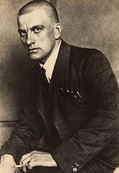 Portrait of Vladimir Mayakovsky, stampa alla gelatina ai sali d'argento, 1924