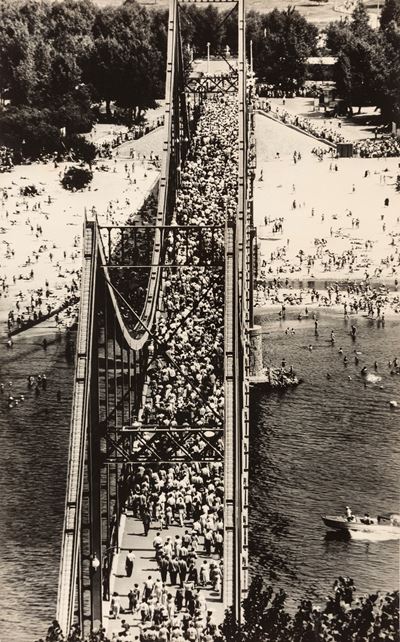 Bridge across the Dnieper - Stampa vintage alla gelatina ai sali d'argento
