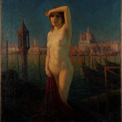 Veduta di Venezia con Nudo di Donna
