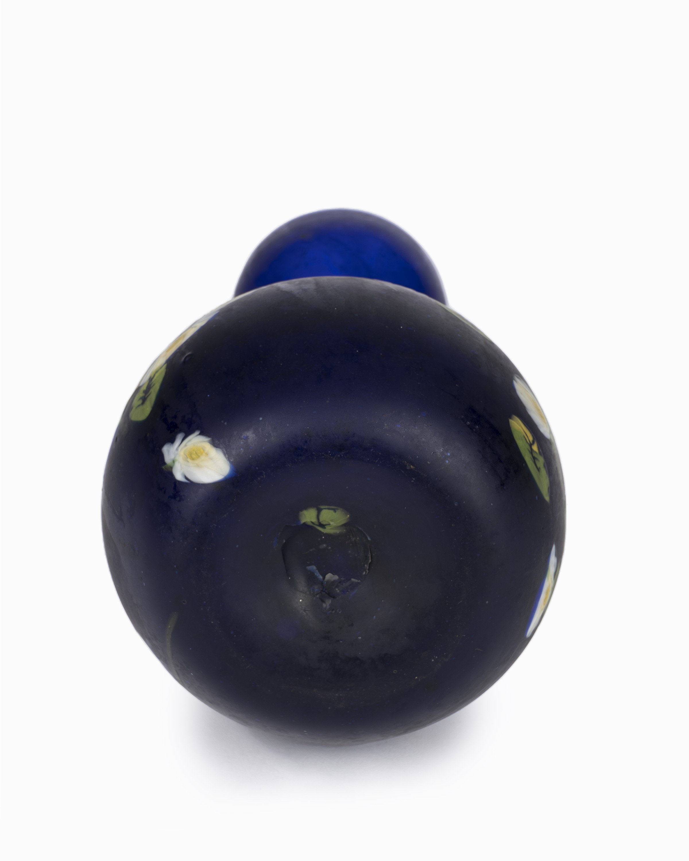 Vaso in Pasta di Vetro Blu con Inclusione di Murrine, Fratelli Toso, Inizi Secolo XX