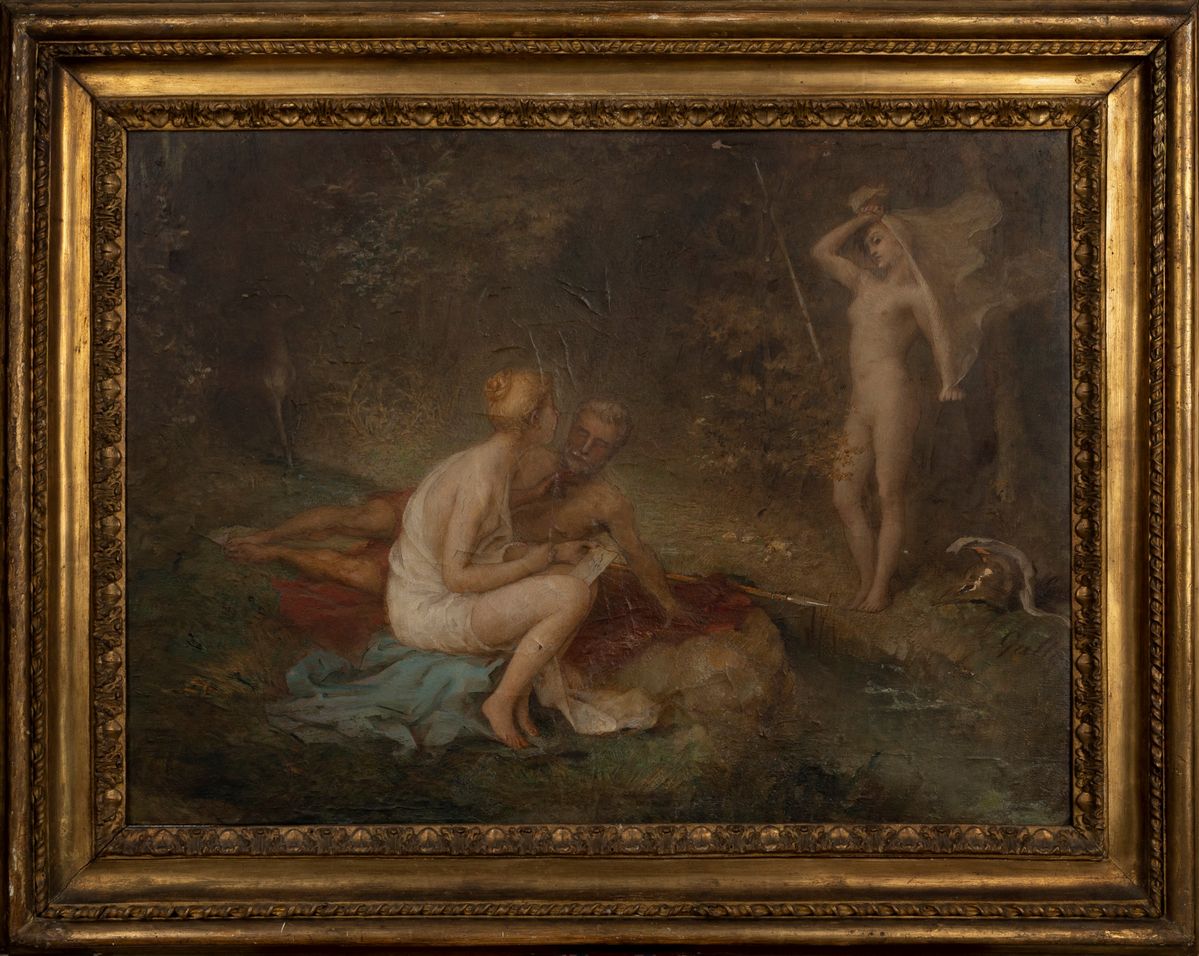 Luigi Mauro Giuseppe Galli - Scena mitologica, olio su tela