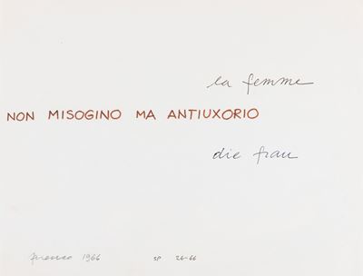 Non misogino ma antiuxorio, tecnica mista su carta