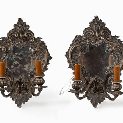 Coppia di Appliques in Argento, Secolo XX