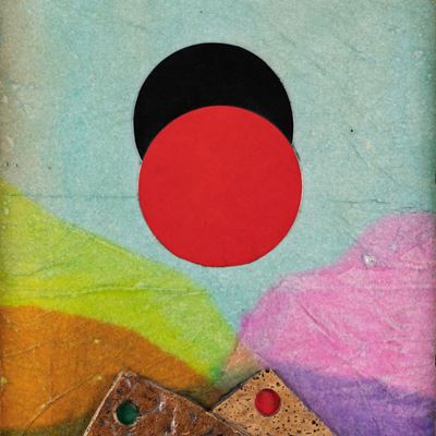 Senza titolo, collage su tavola