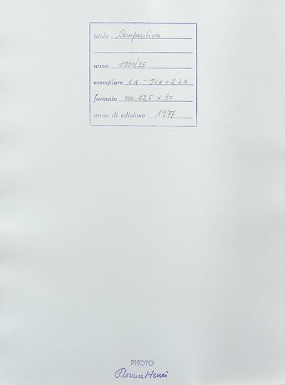 Composition, 1930 - 35, Stampa alla gelatina ai sali d'argento