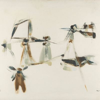 Composizione, olio su tela, 1952