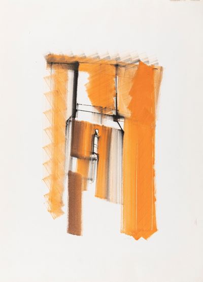 Senza titolo (tecnica mista su carta, 1965)
