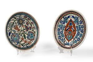  - Two Kutahya ceramic plates, Türkiye, 19th - 20th centuries
