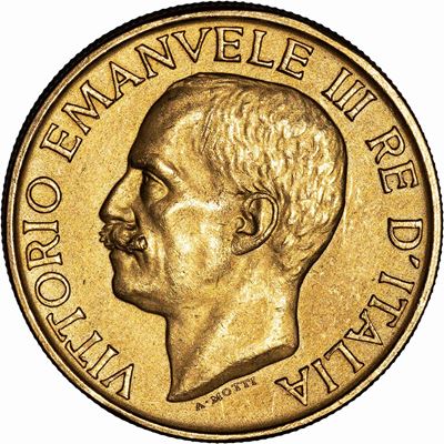 VITTORIO EMANUELE III, 100 Lire Fascio, 1923, oro