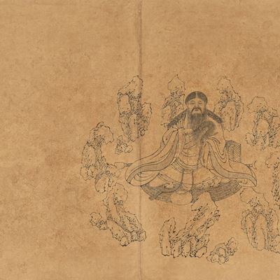 Dieci Stampe Raffiguranti Immortali, Putai, Letterati e Altri Personaggi, Cina Secolo XIX