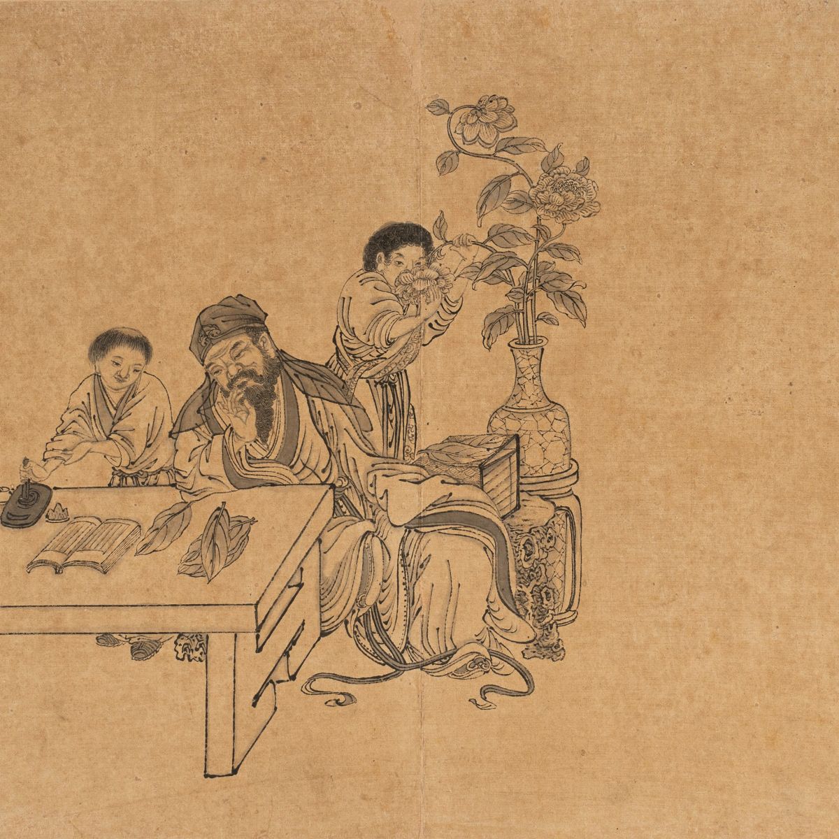 Dieci Stampe Raffiguranti Immortali, Putai, Letterati e Altri Personaggi, Cina Secolo XIX