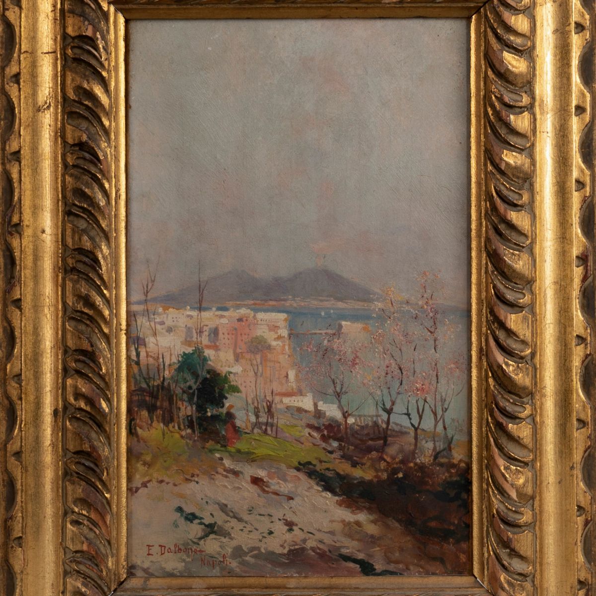 Edoardo Dalbono - Veduta della Baia di Napoli