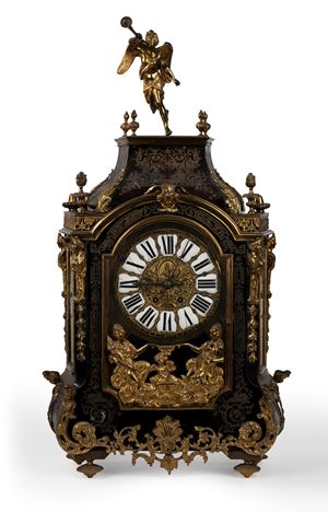 Cartel clock with gilt bronze applications, Napoleon III, France, 19th century