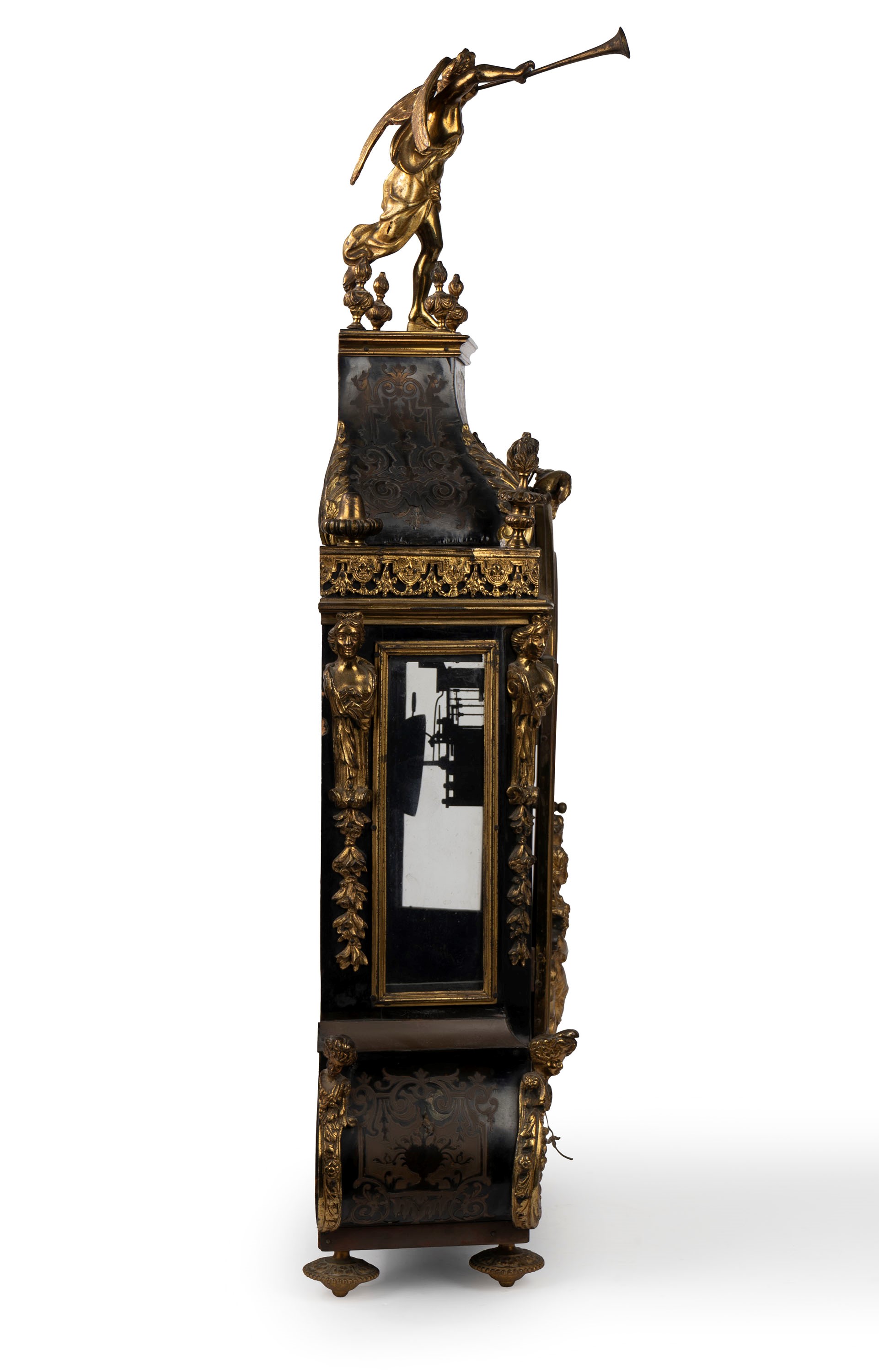 Pendola Cartel con Applicazioni in Bronzo Dorato, Napoleone III, Francia Secolo XIX