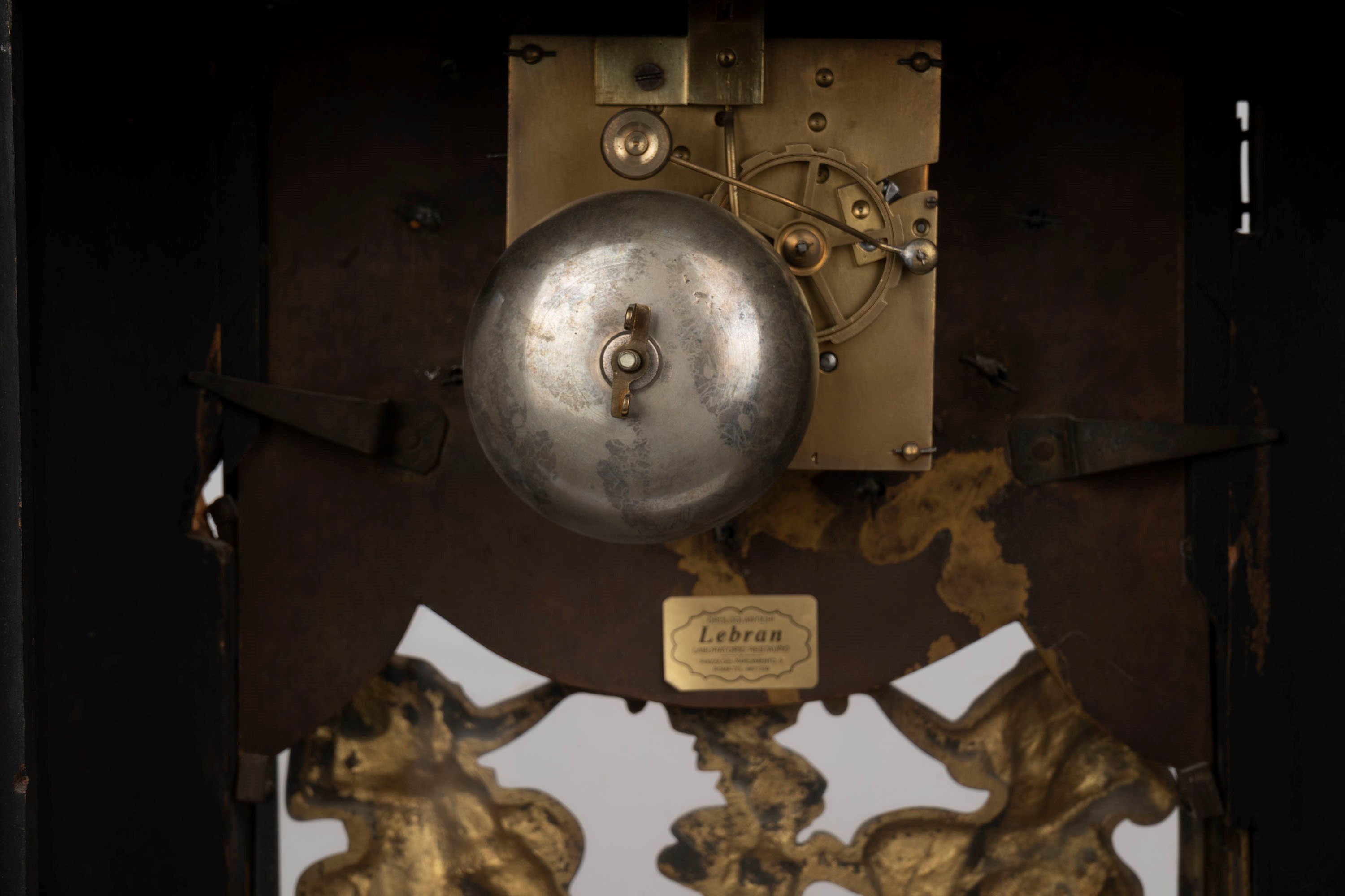 Pendola Cartel con Applicazioni in Bronzo Dorato, Napoleone III, Francia Secolo XIX