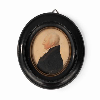 Miniatura Raffigurante Profilo di Gentiluomo, Secolo XIX