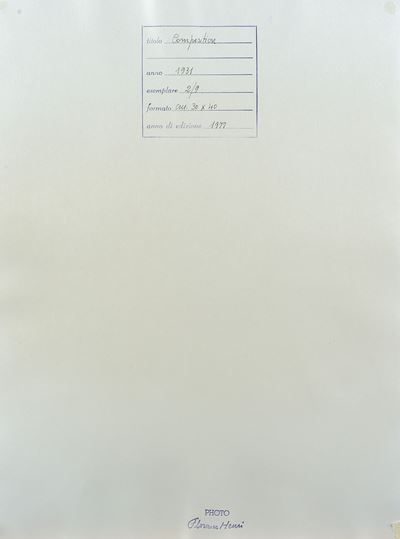 Composition, 1931 - Stampa alla gelatina ai sali d'argento