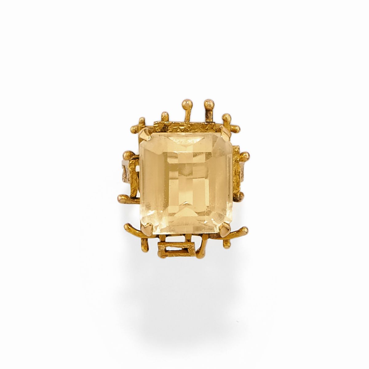 Demi parure in oro giallo 18k con quarzi gialli