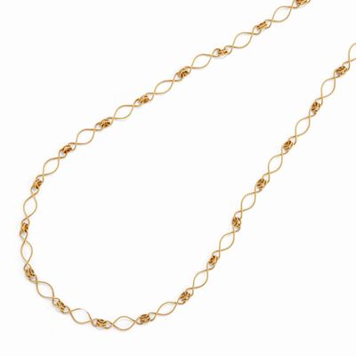 Collana in oro giallo 18k con maglia in filo d'oro ritorto