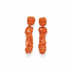 Coral earrings
