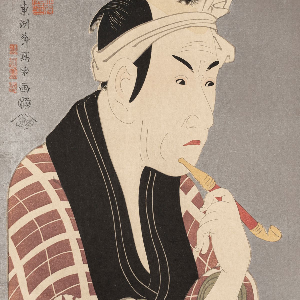 Sharaku - Cinque Xilografie Raffiguranti Maschere Teatrali, Giappone, Epoca Taisho