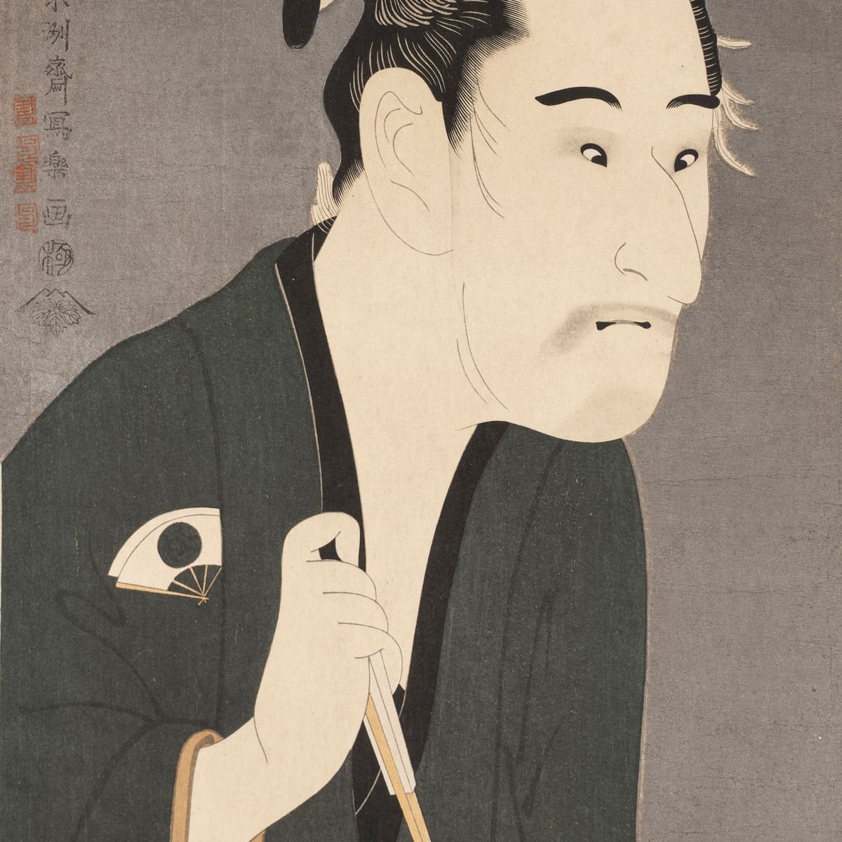 Sharaku - Cinque Xilografie Raffiguranti Maschere Teatrali, Giappone, Epoca Taisho