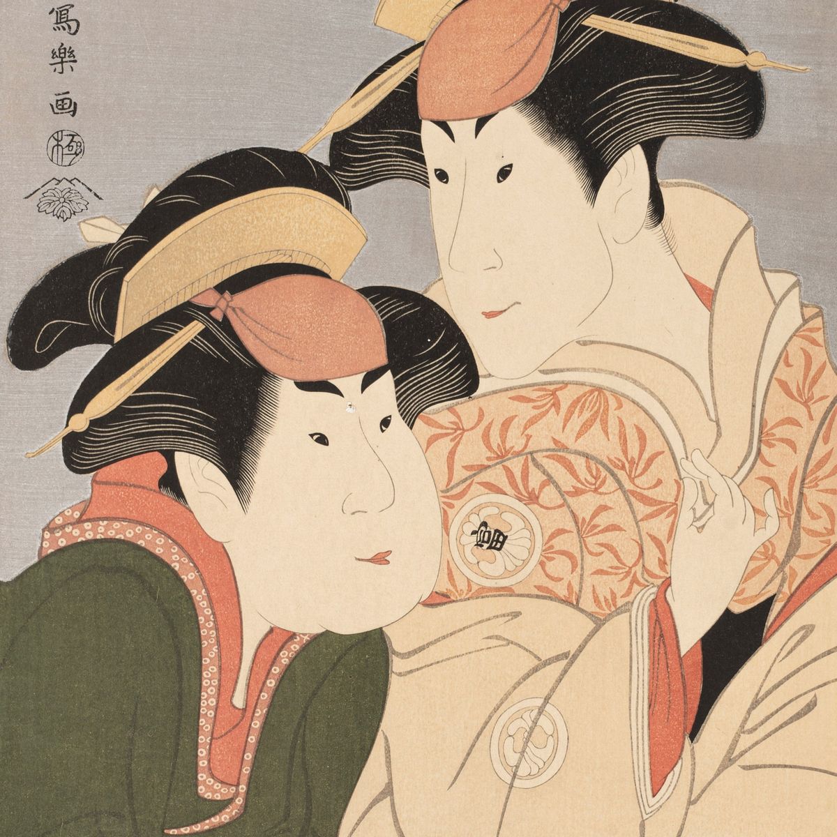 Sharaku - Cinque Xilografie Raffiguranti Maschere Teatrali, Giappone, Epoca Taisho