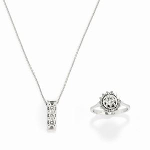 Chimento - Anello e pendente con diamanti