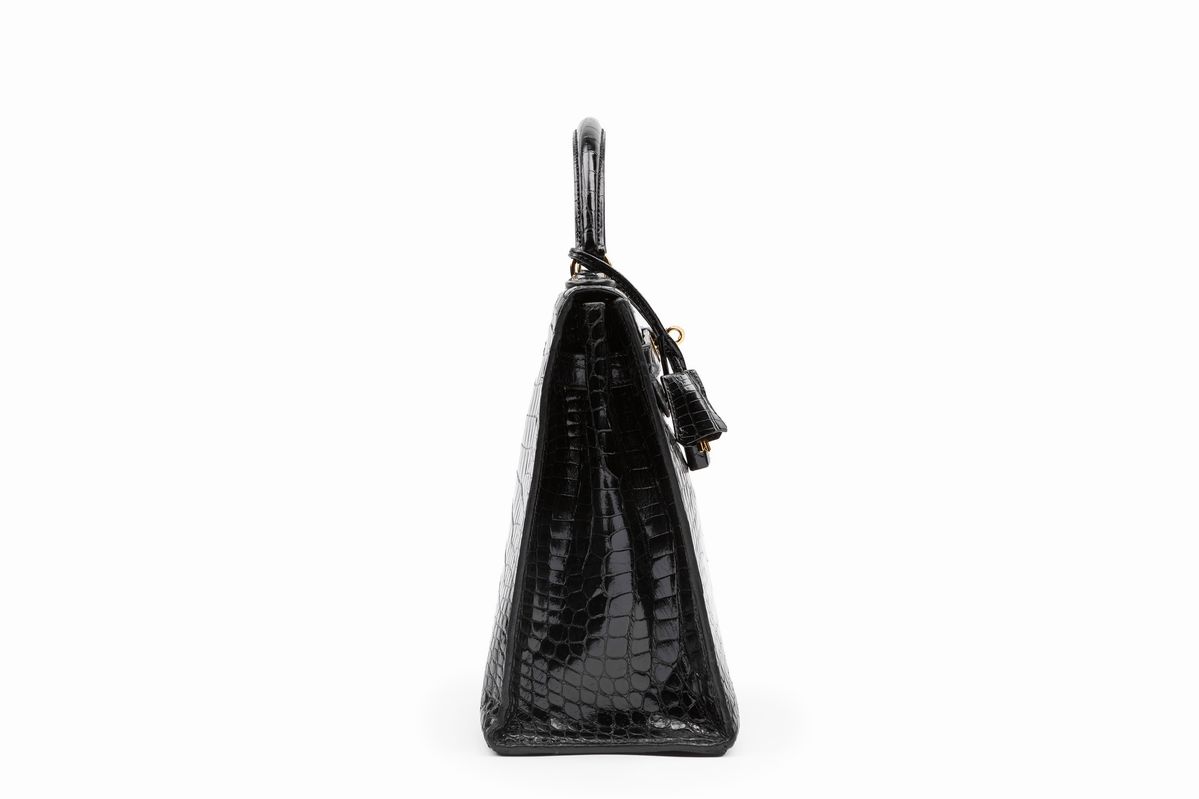 Hermès - Borsa Kelly Sellier, coccodrillo nero, fine anni '50