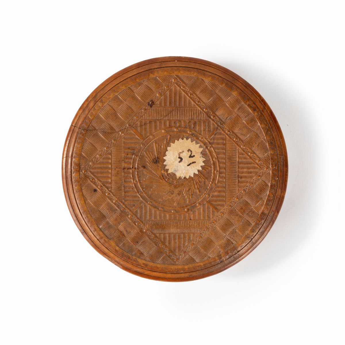 Tabacchiera in Legno con Profilo di Napoleone sul Coperchio, Secolo XIX