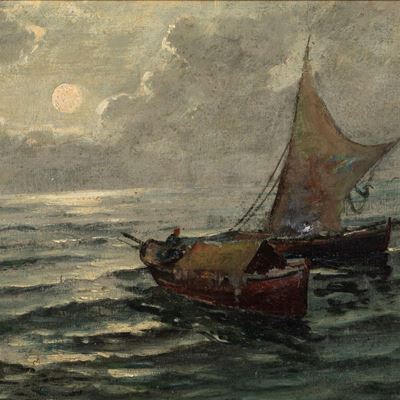 Barche al Chiaro di Luna