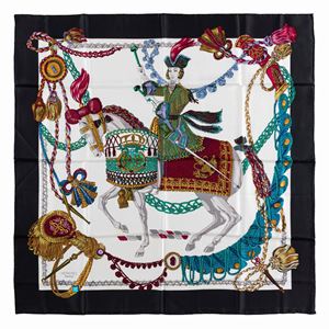 Le Timbalier silk twill scarf