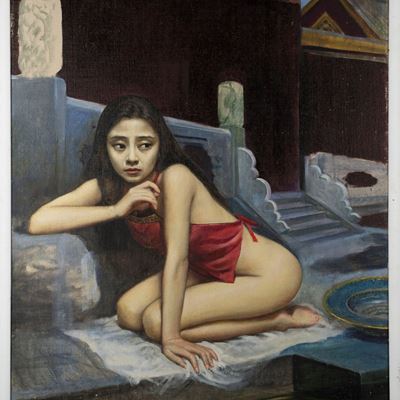 Giovane Donna in Rosso