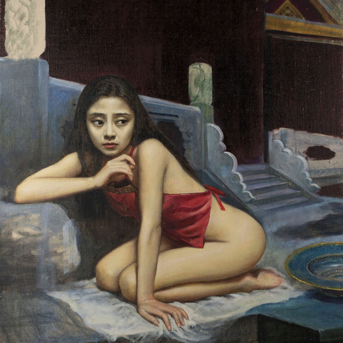 Feng Chen Zhang Yong - Giovane Donna in Rosso