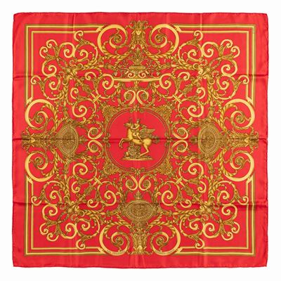 Joachim Metz, Foulard Les Tuileries, seta su fondo rosso