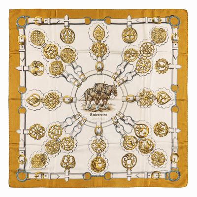 Françoise de la Perrière, Foulard Cuivreries, seta, 1953