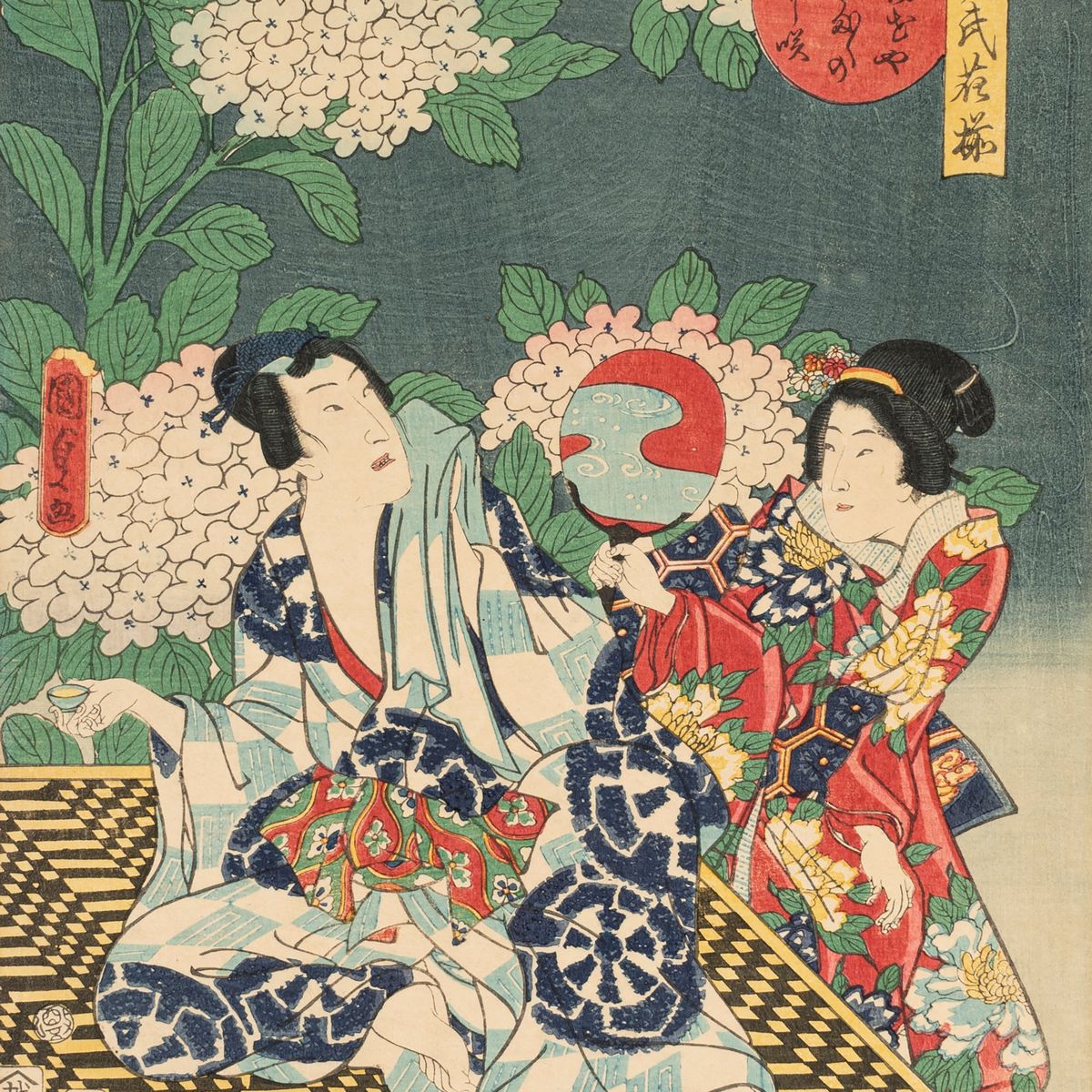 Utagawa Kunisada Toyokuni III - Tre Xilografie su Carta, Secolo XIX