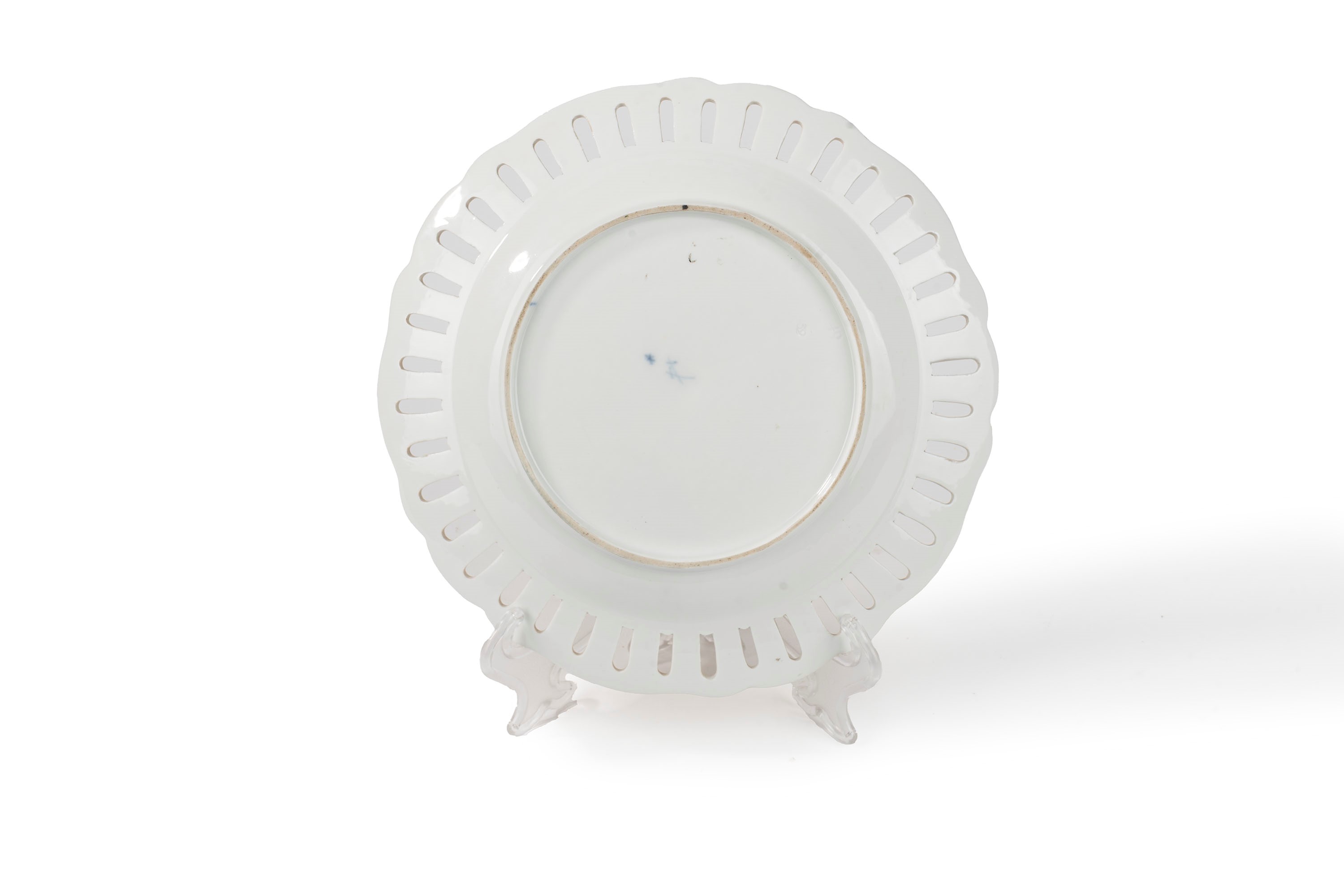 Piatto in Porcellana con Tesa Traforata, Manifattura Meissen, Fine Secolo XVIII