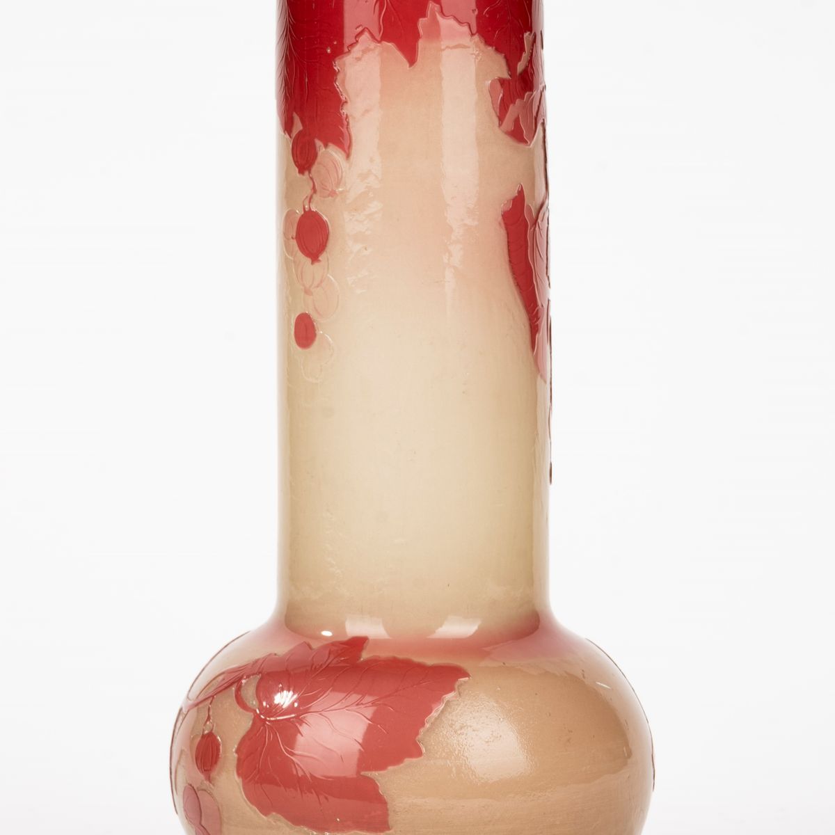 Gallè - Vaso in Vetro con Ribes, Inizi Secolo XX