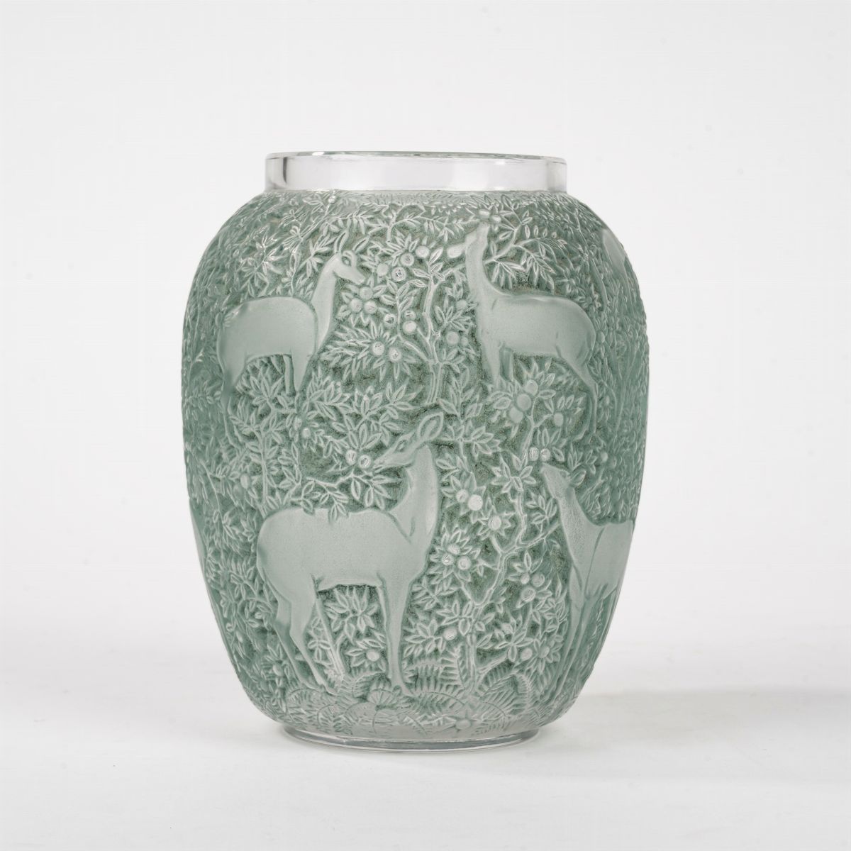Lalique - Vaso in Vetro “biches”, Inizi Secolo XX