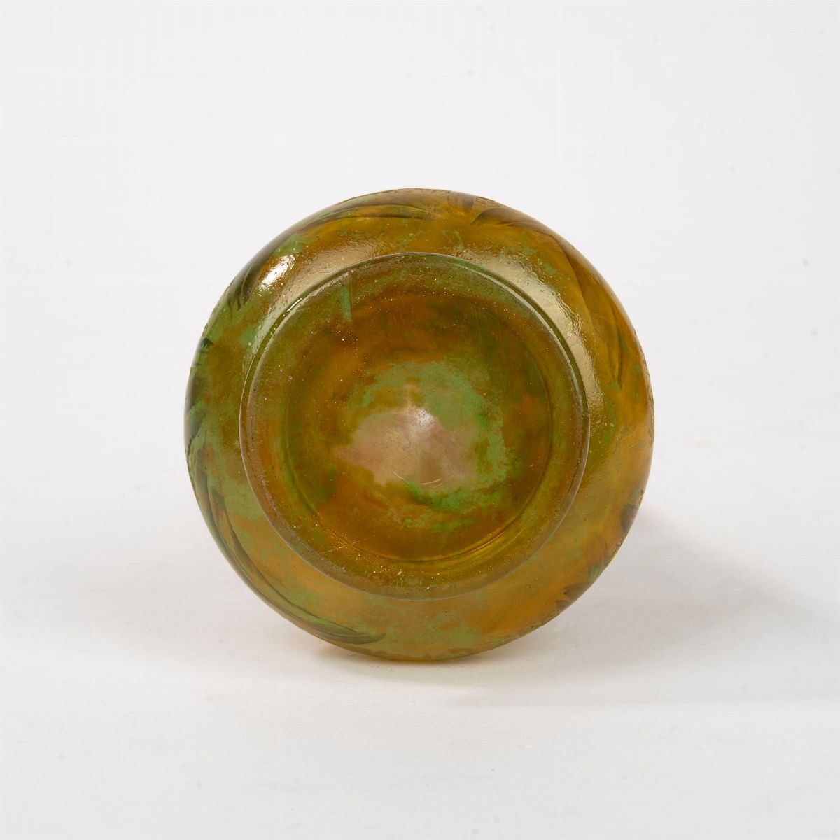 Daum - Vaso in Vetro Inciso All'acido con Cardamine Pratensis, Fine Secolo XIX-inizi XX