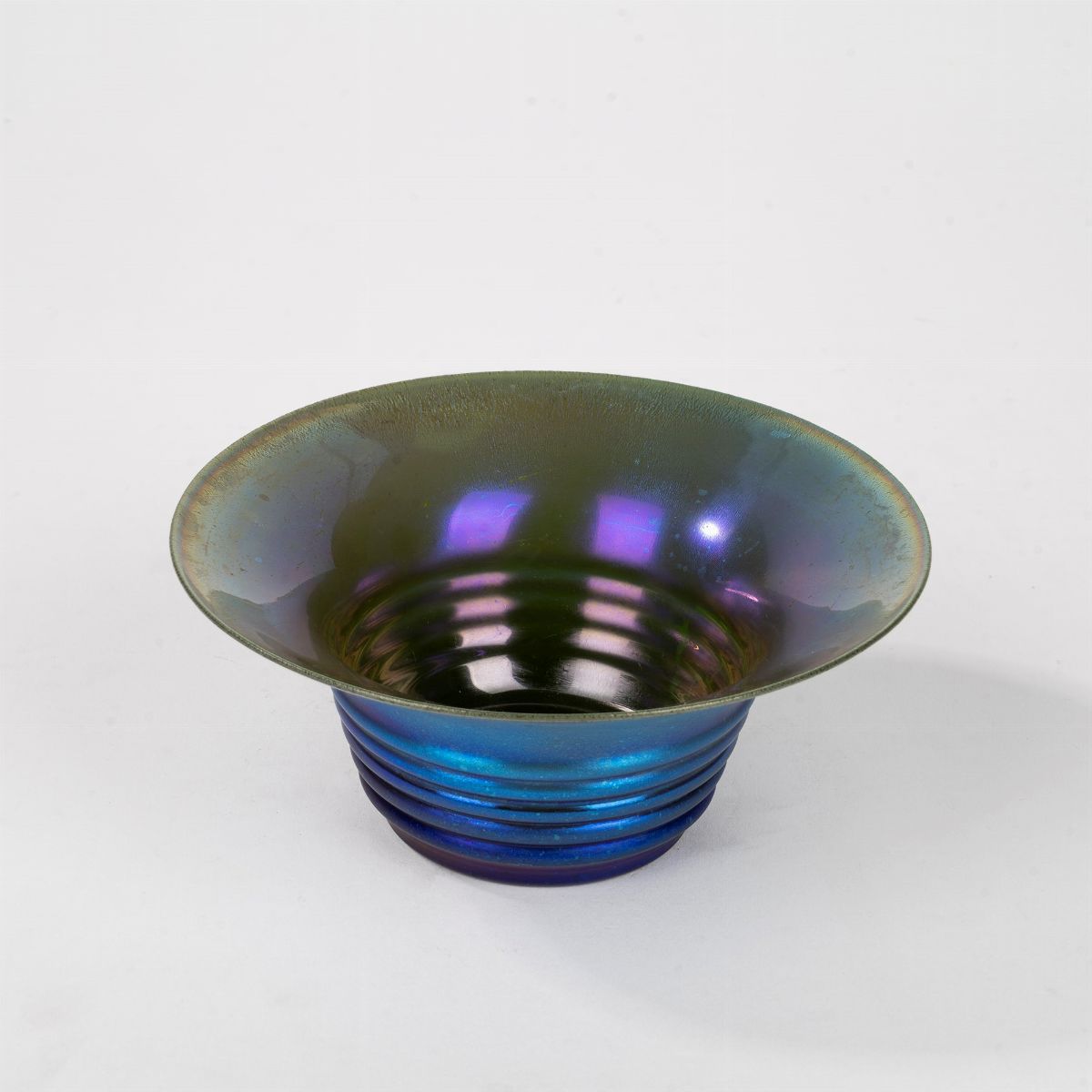Vaso in Vetro Iridato Blu Cobalto, Inizi Secolo XX
