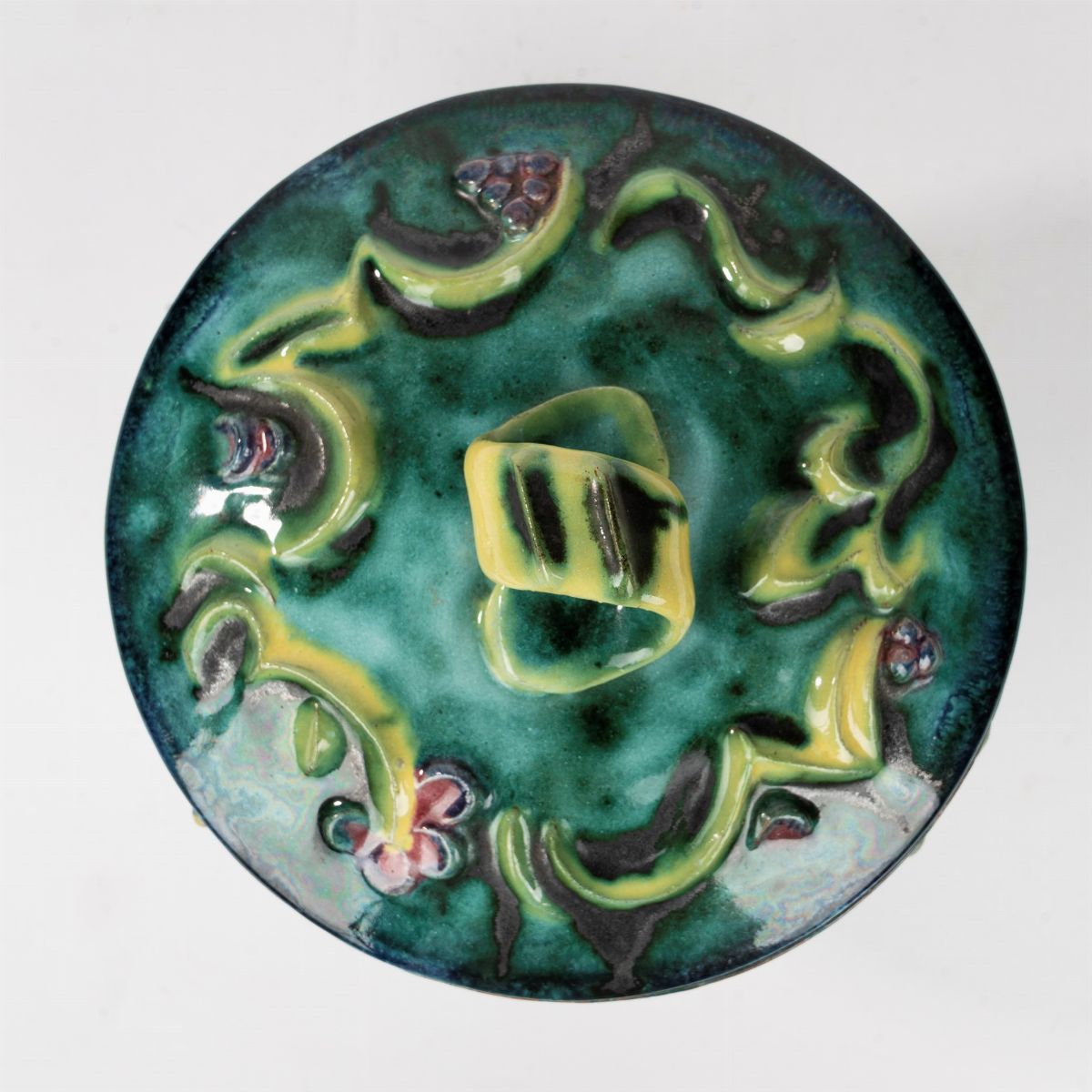 Wiener Werkstätte - Vaso con Coperchio in Ceramica Policroma, Vally Wieselthier, Vienna, Inizi Se...