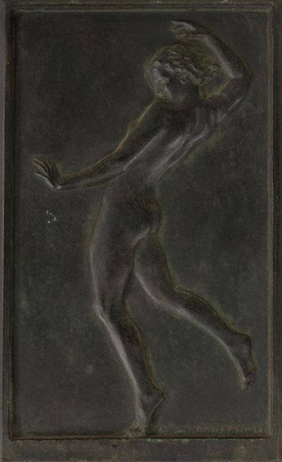 Nudo, bassorilievo in bronzo
