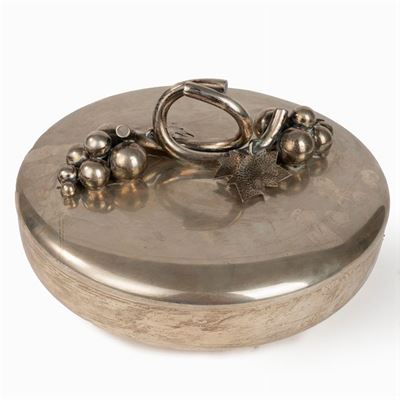Centrotavola in Argento con Coperchio, Argentiere Sant'elia, Milano Anni '30 del Novecento