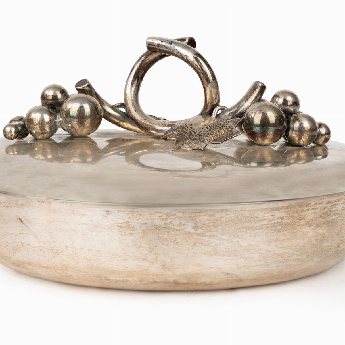 Centrotavola in Argento con Coperchio, Argentiere Sant'elia, Milano Anni '30 del Novecento